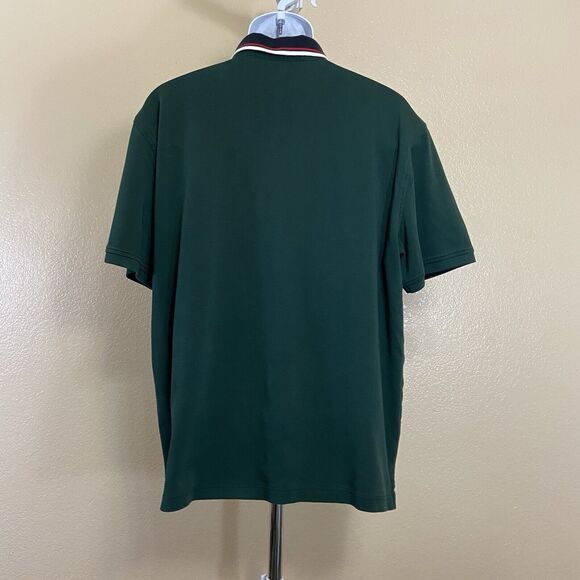 Tommy Hilfiger Men's Polo Shirt Cotton-Polyester Dark Green Size XXL - Picture 2 of 10